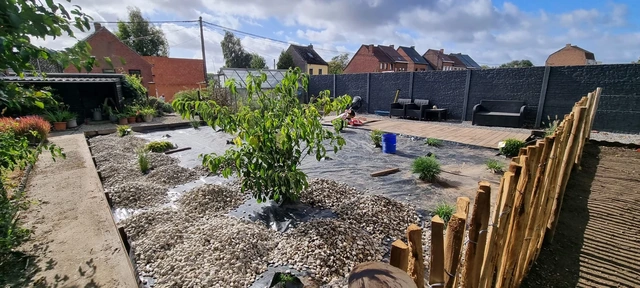 Les plantations apportent du relief aux surfaces minérales.