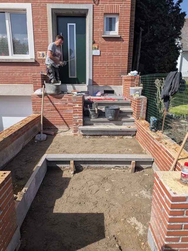 La devanture pendant les travaux.