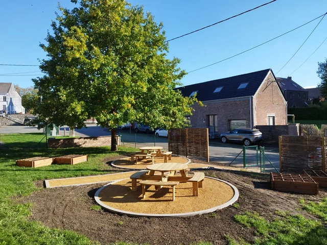 L’espace de convivialité aménagé pour les locataires de L’Habitat du Pays Vert.