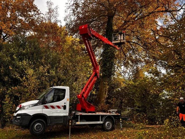 Notre nacelle sur camion en intervention